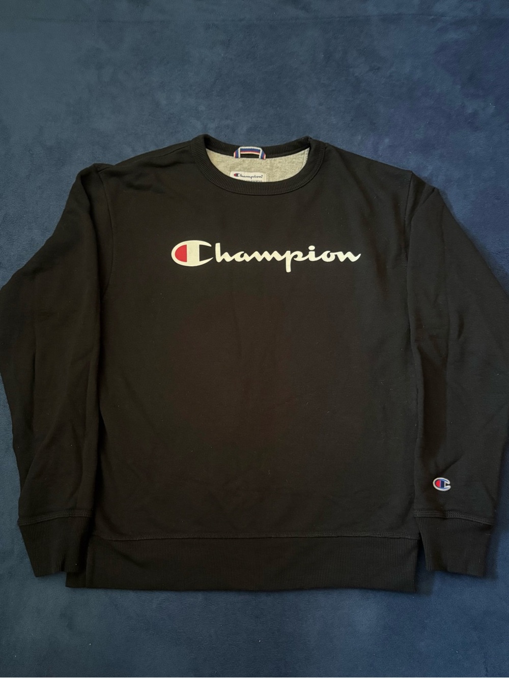 Champion Men’s Black Classic Logo Sweater